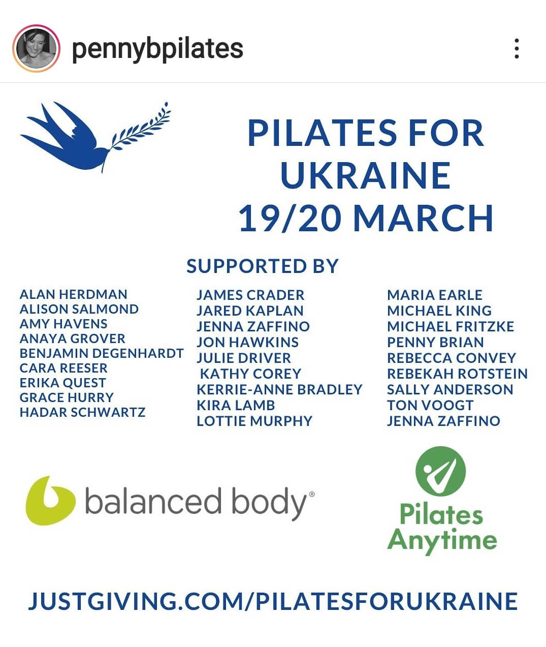 2Pennybpilatesforukraine - Pilates con Ucrania