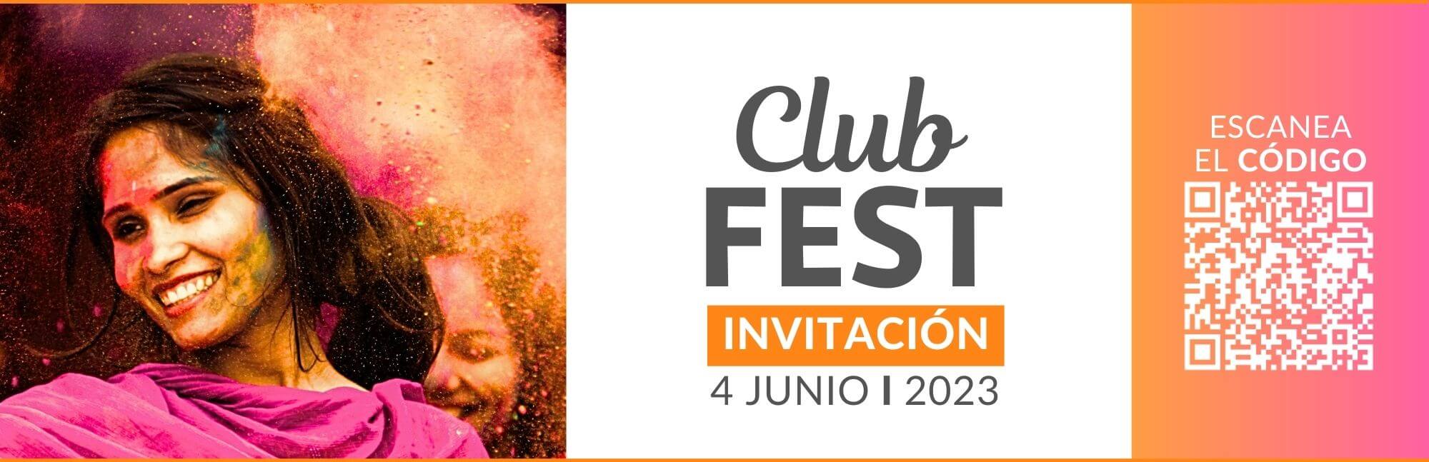 Invitacion Club Fest RED - Agenda del Evento Presencial CLUBFEST2023