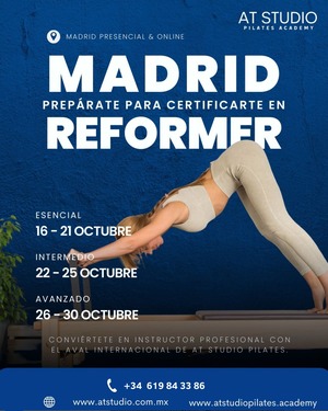 AT Studio Curso Refomer 2025 Madrid - ¿Quieres certificarte en Pilates Reformer?